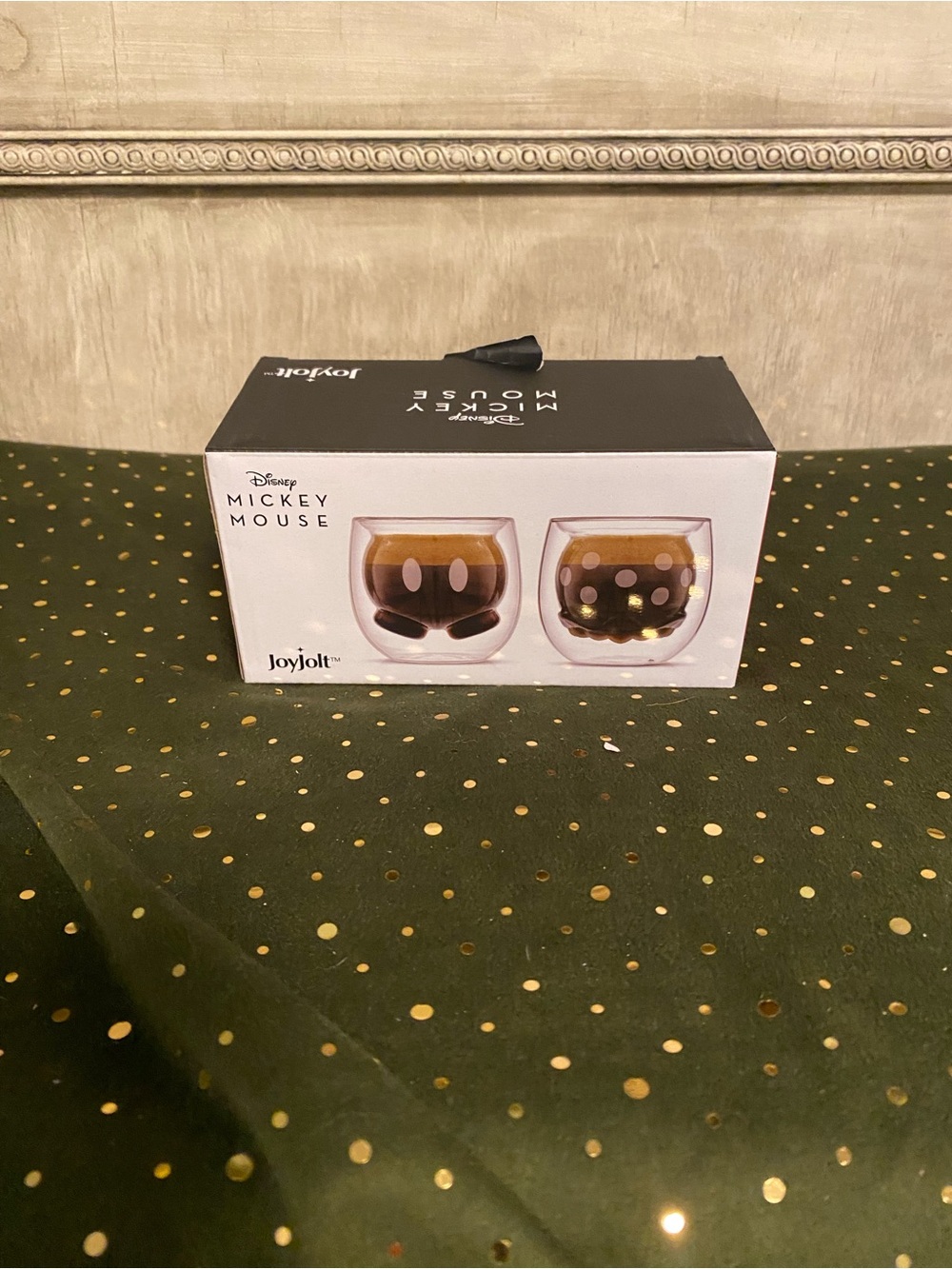 NEW Jolt Disney Mickey Mouse Amber Double Wall Glasses - Set of 2